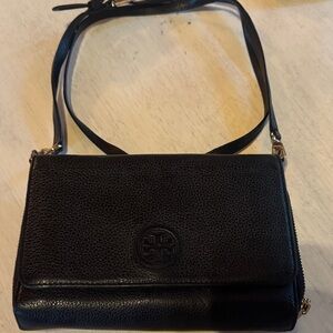 Tory Burch Black Pebbled Leather Crossbody